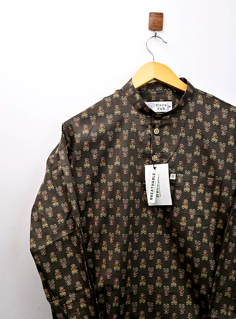 Ajrakh Veil Printed Short Kurta - Image 2