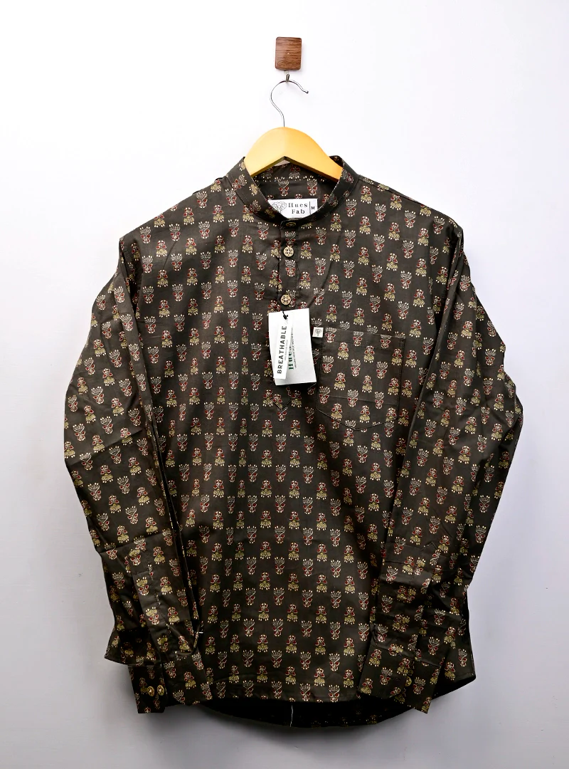 Ajrakh Veil Printed Short Kurta - Image 3