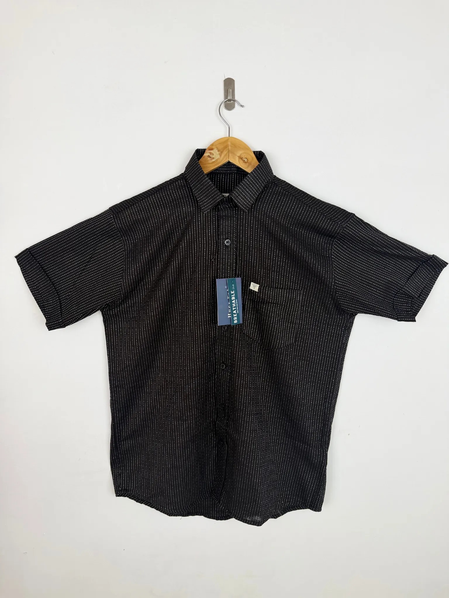 Black kantha Half Sleeves Shirt - Image 2
