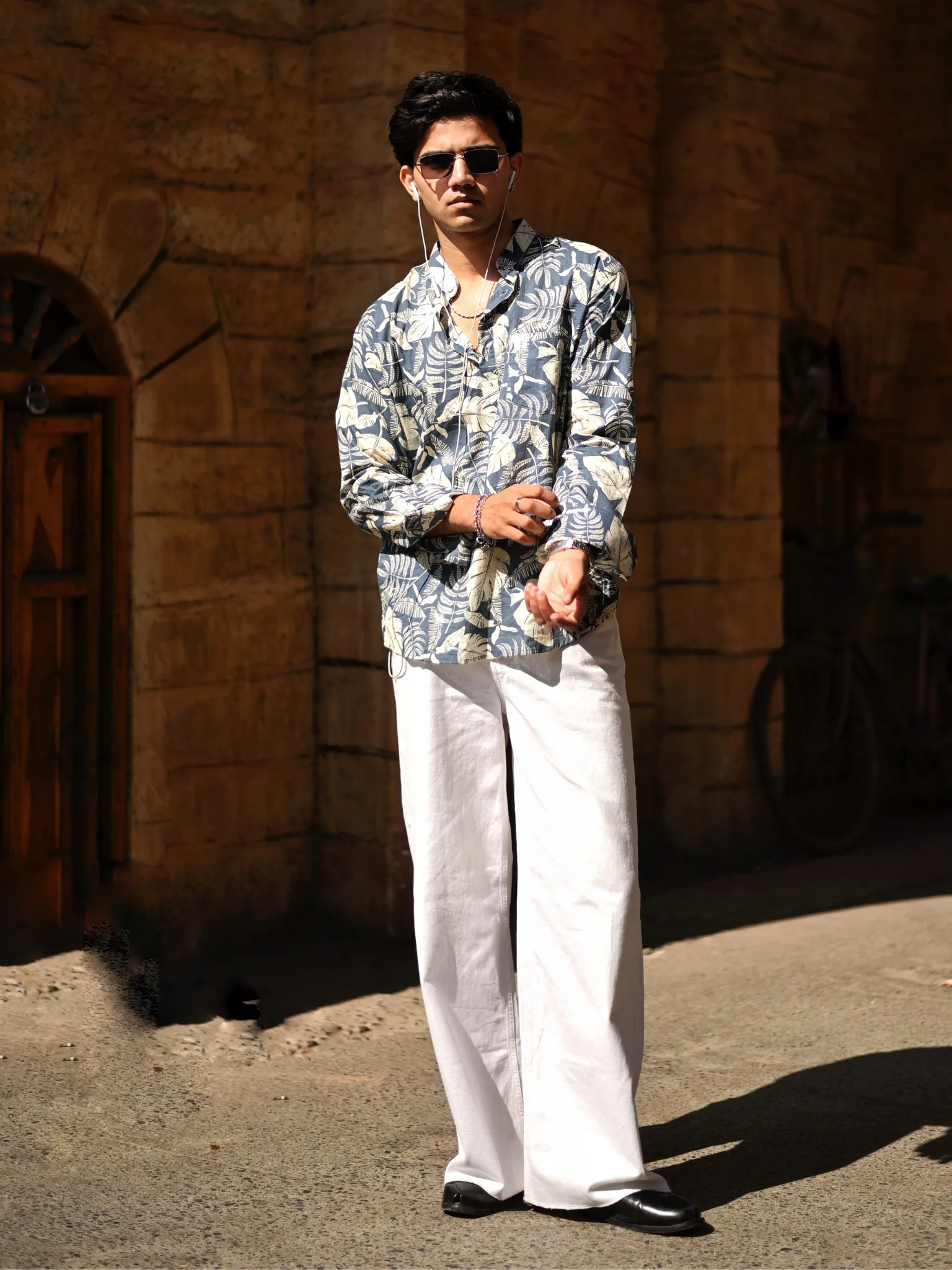 Blue Tropic Printed Short Kurta - Image 4
