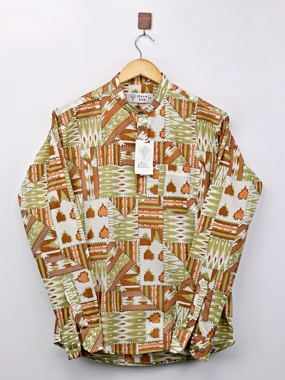brown patch short kurta - Image 2