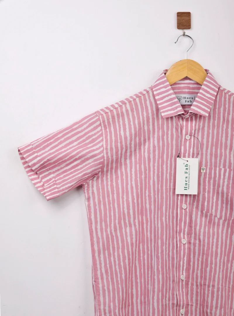 Coral Lining Half Sleeves Shirt