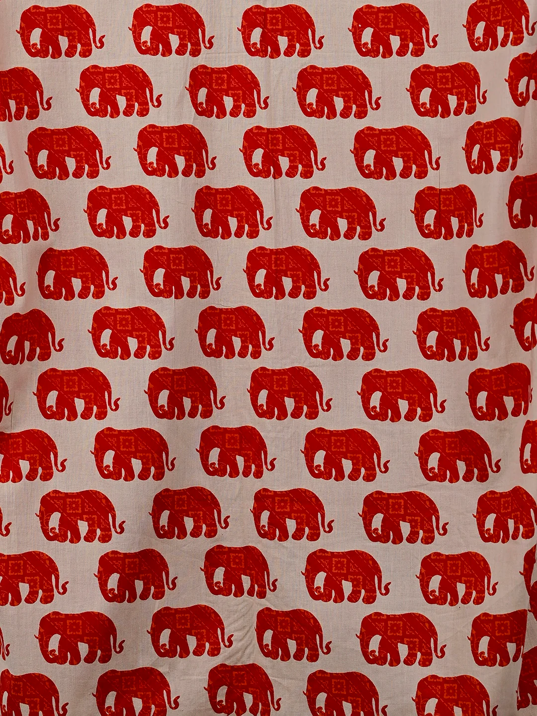 cream red elephant full-sleeves shirt - Image 4