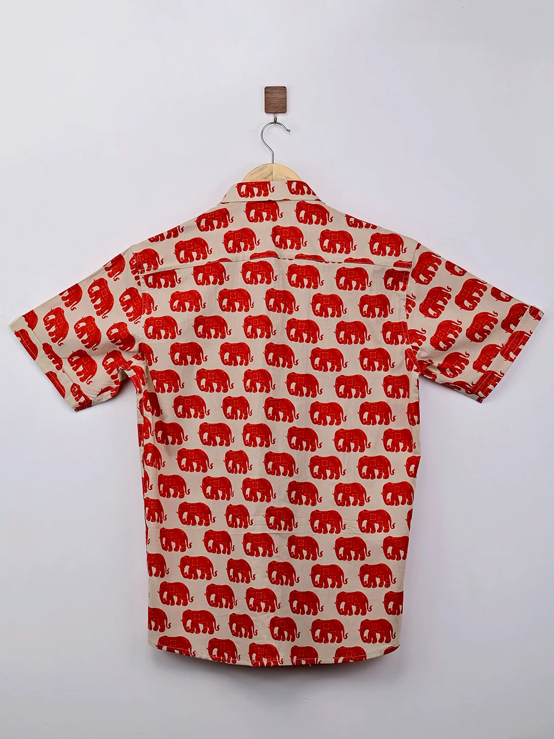 Cream – Red Elephant half-sleeves Shirt - Image 3