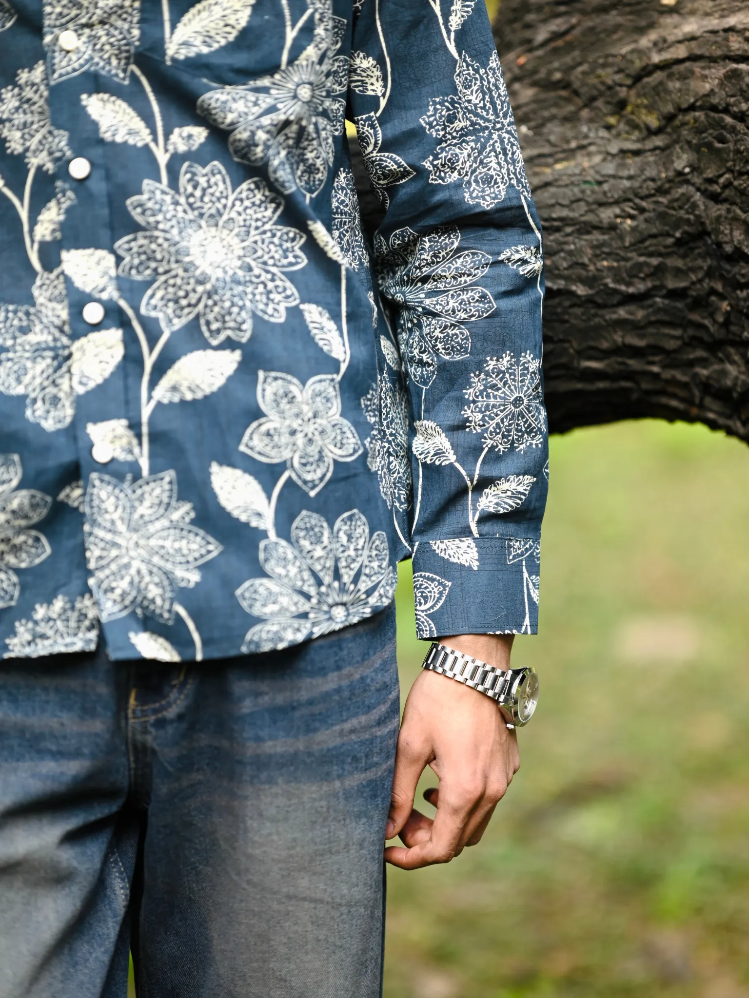 Forest Indigo Full Sleeves Shirt - Image 2