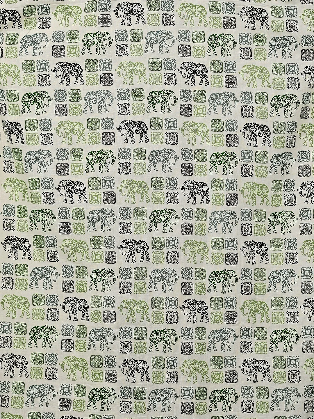 Green Multicolor Elephant Half Sleeves Shirt - Image 4