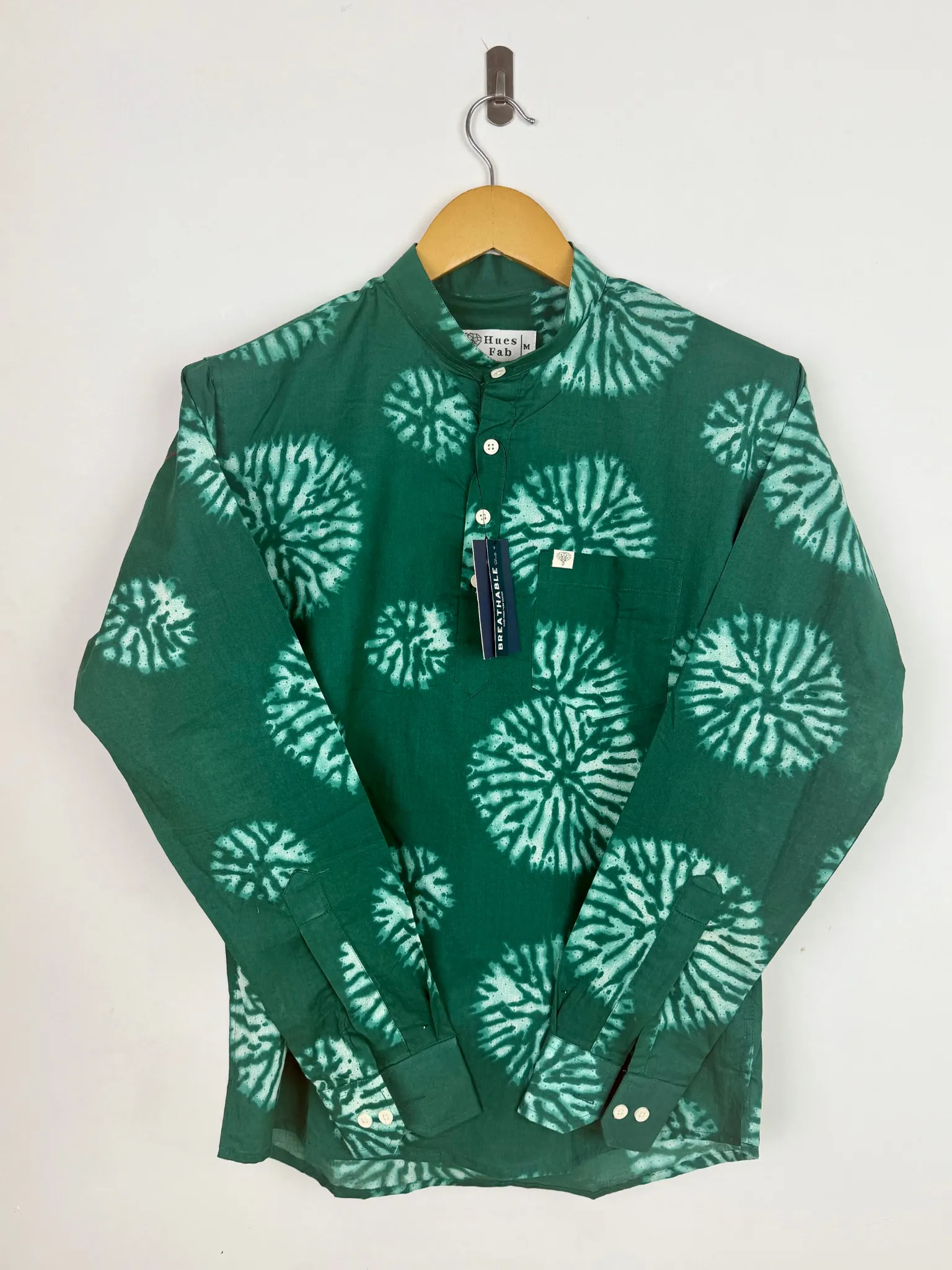Green tie-dye Printed short kurta - Image 3