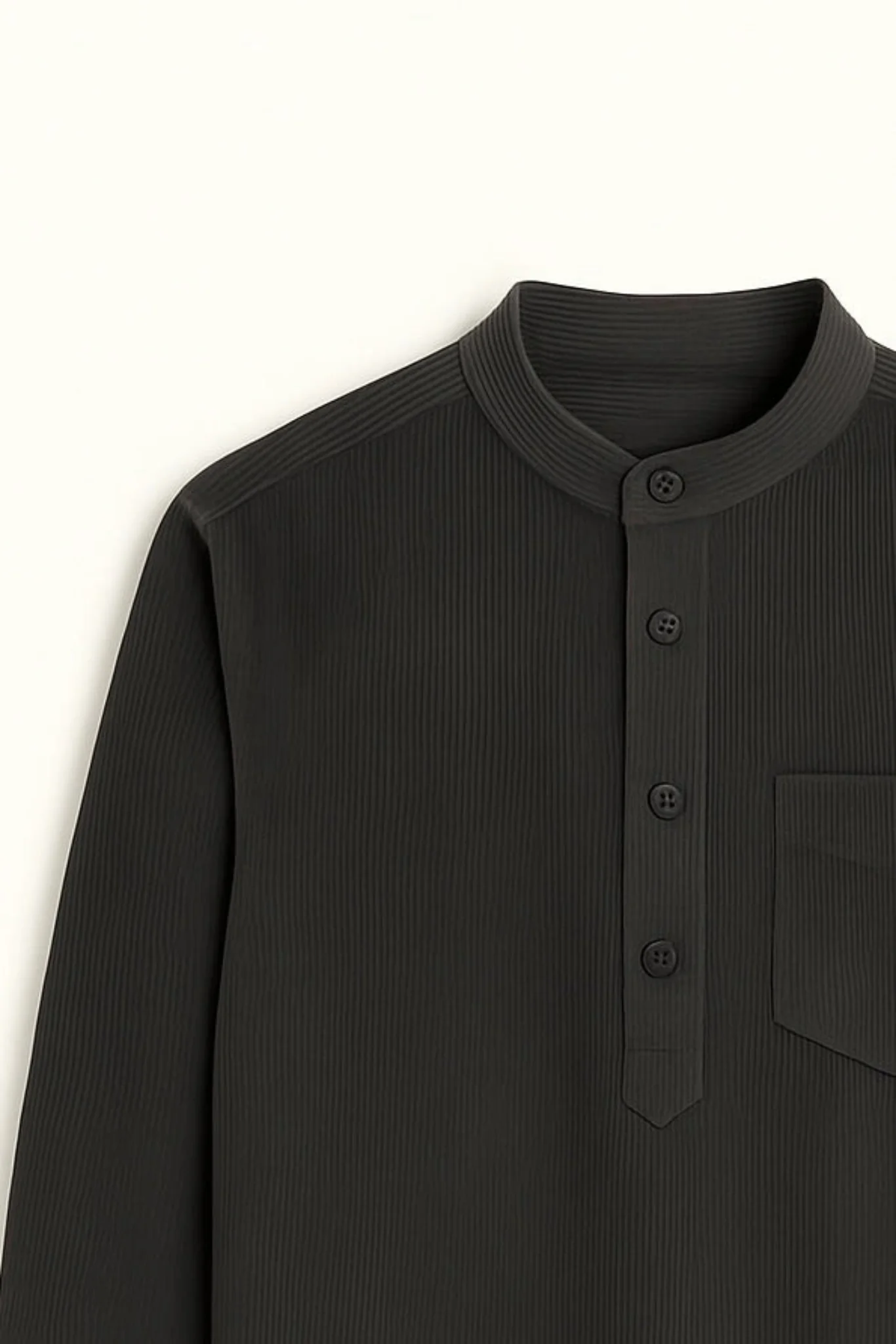 Gray Corduroy Short Kurta