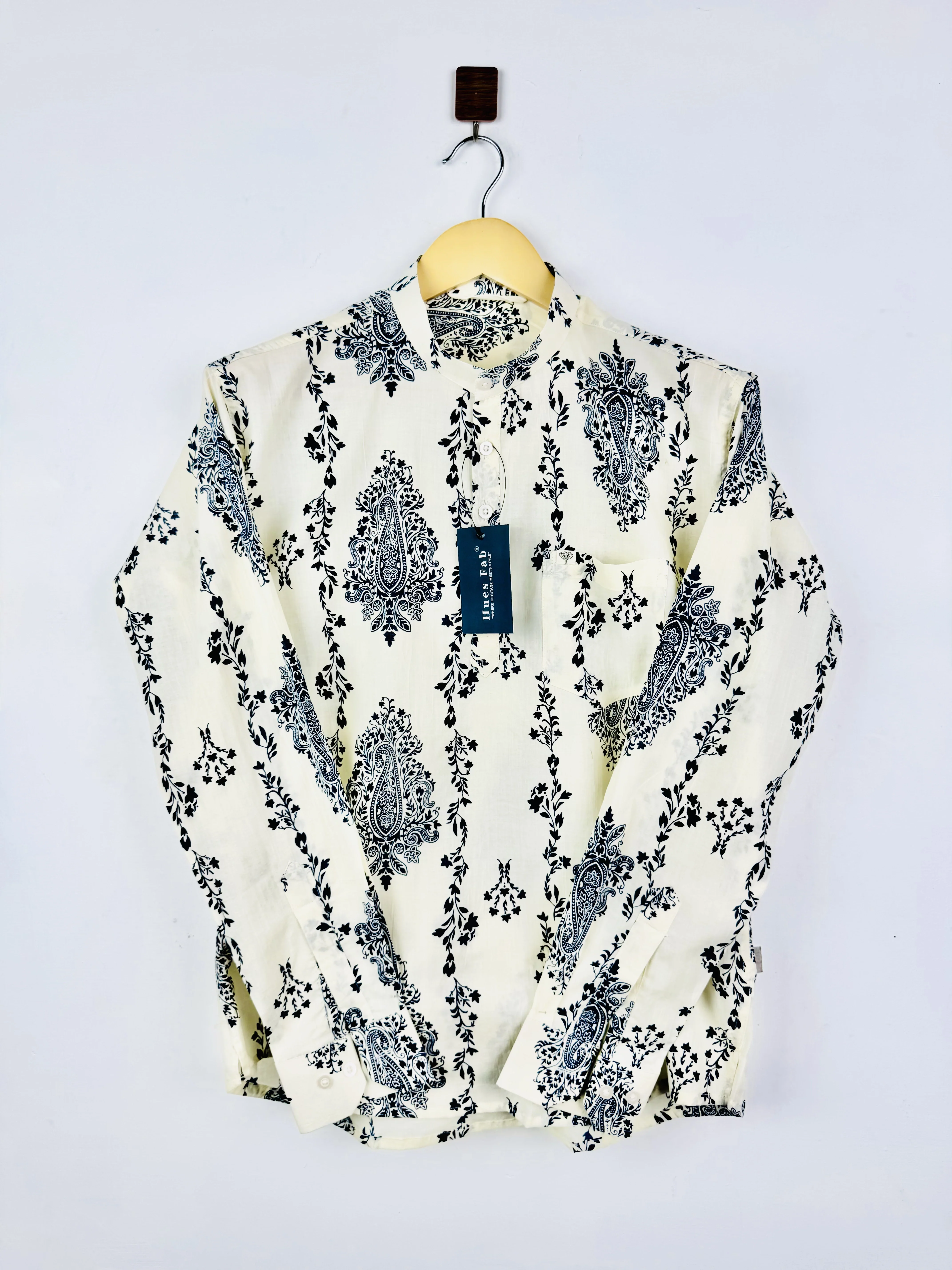 Ivory Indigo Short Kurta - Image 2