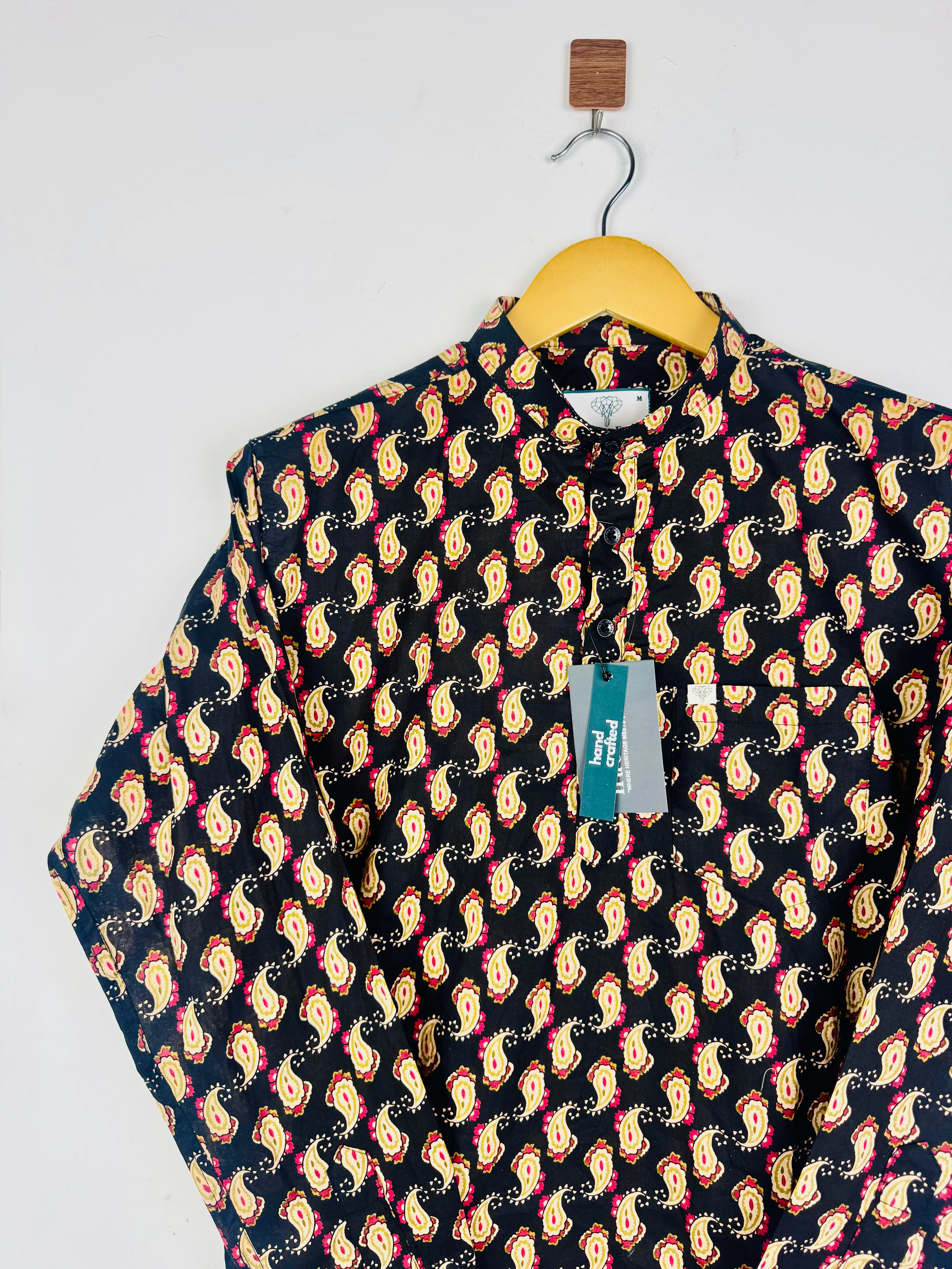 Kalamkari Noir Printed Short Kurta