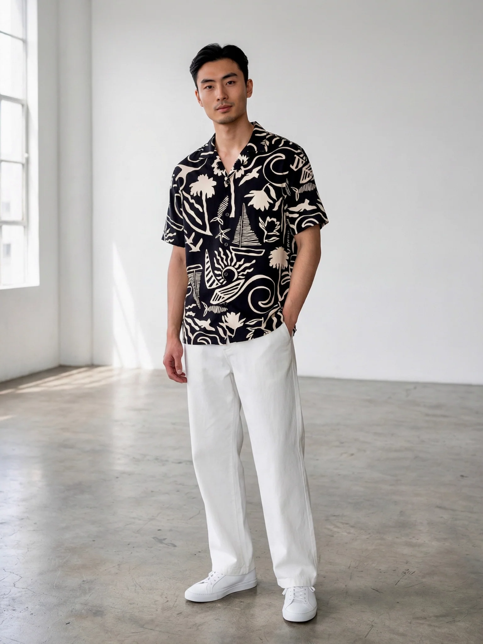 Midnight Islands Cuban Collar Resort Shirt - Image 2