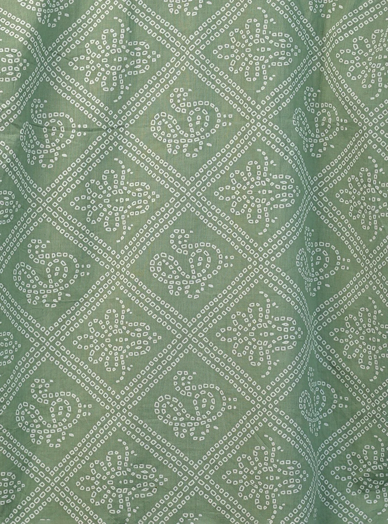 Mint Green Bandej Printed short kurta - Image 4