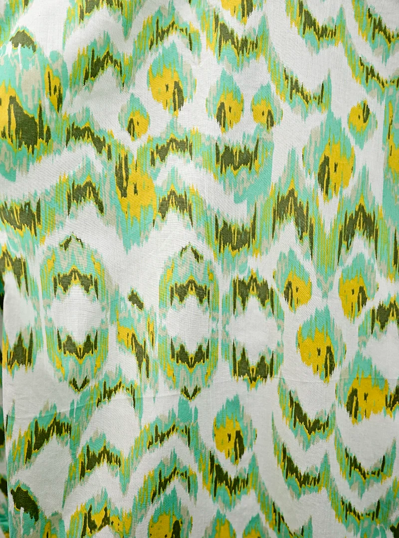mint green ikat Full Sleeves Shirt - Image 4