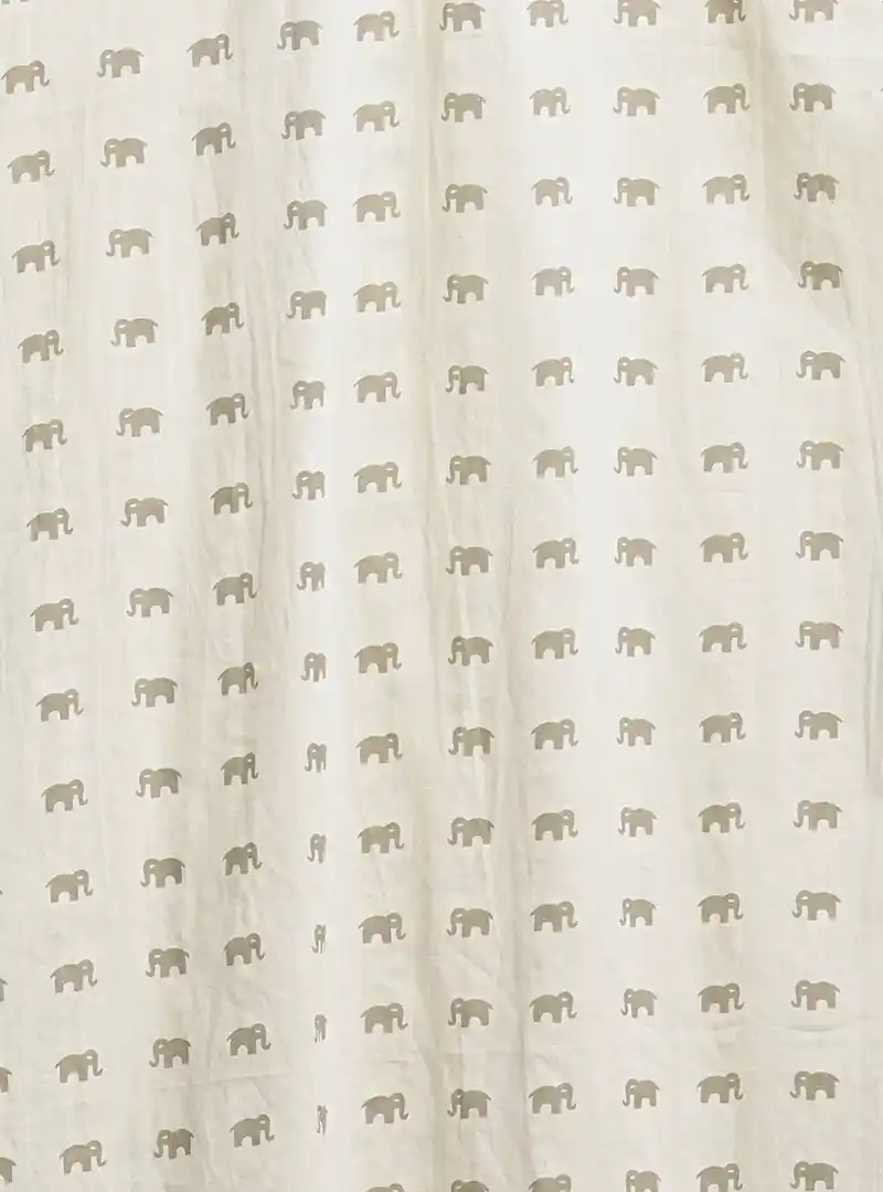 Off-White micro elephants printed half sleeves shirt - Image 4
