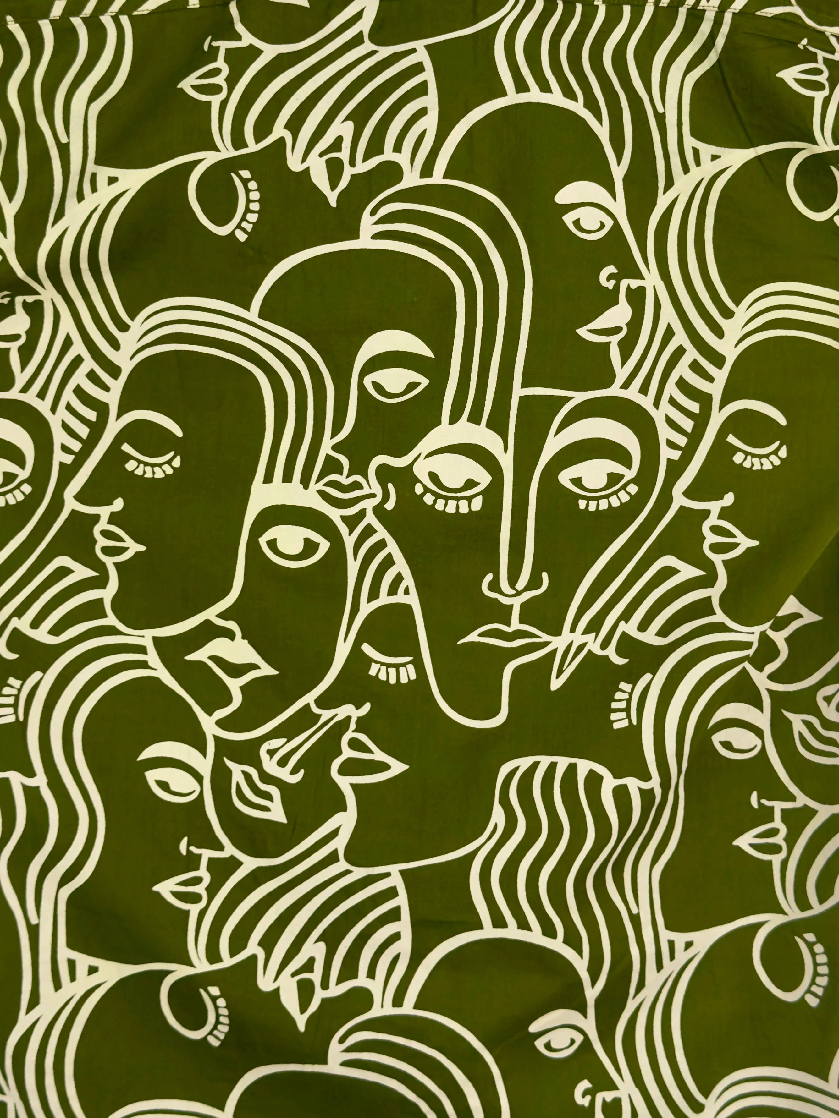 Olive Face Art Half Sleeves Shirt - Image 3