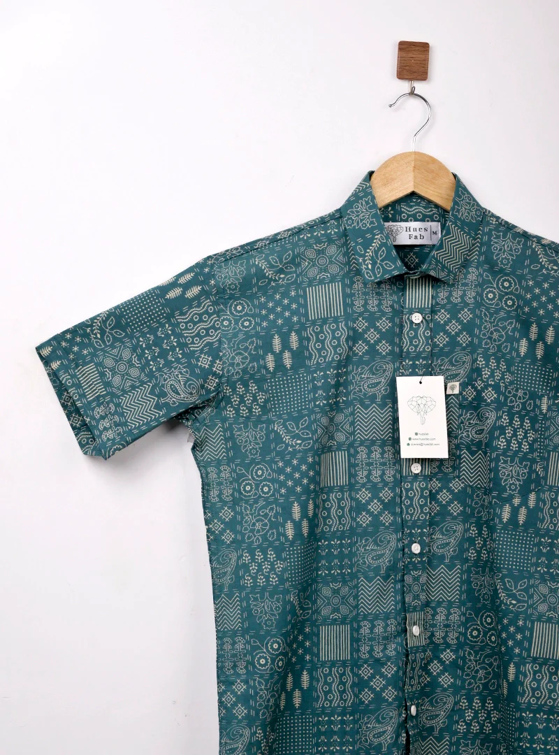 Opal green Half Sleeves Shirt