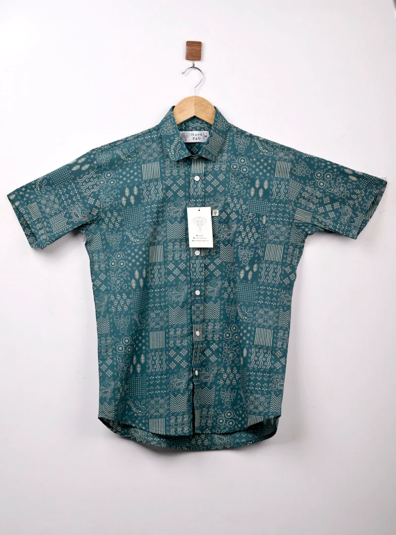 Opal green Half Sleeves Shirt - Image 2