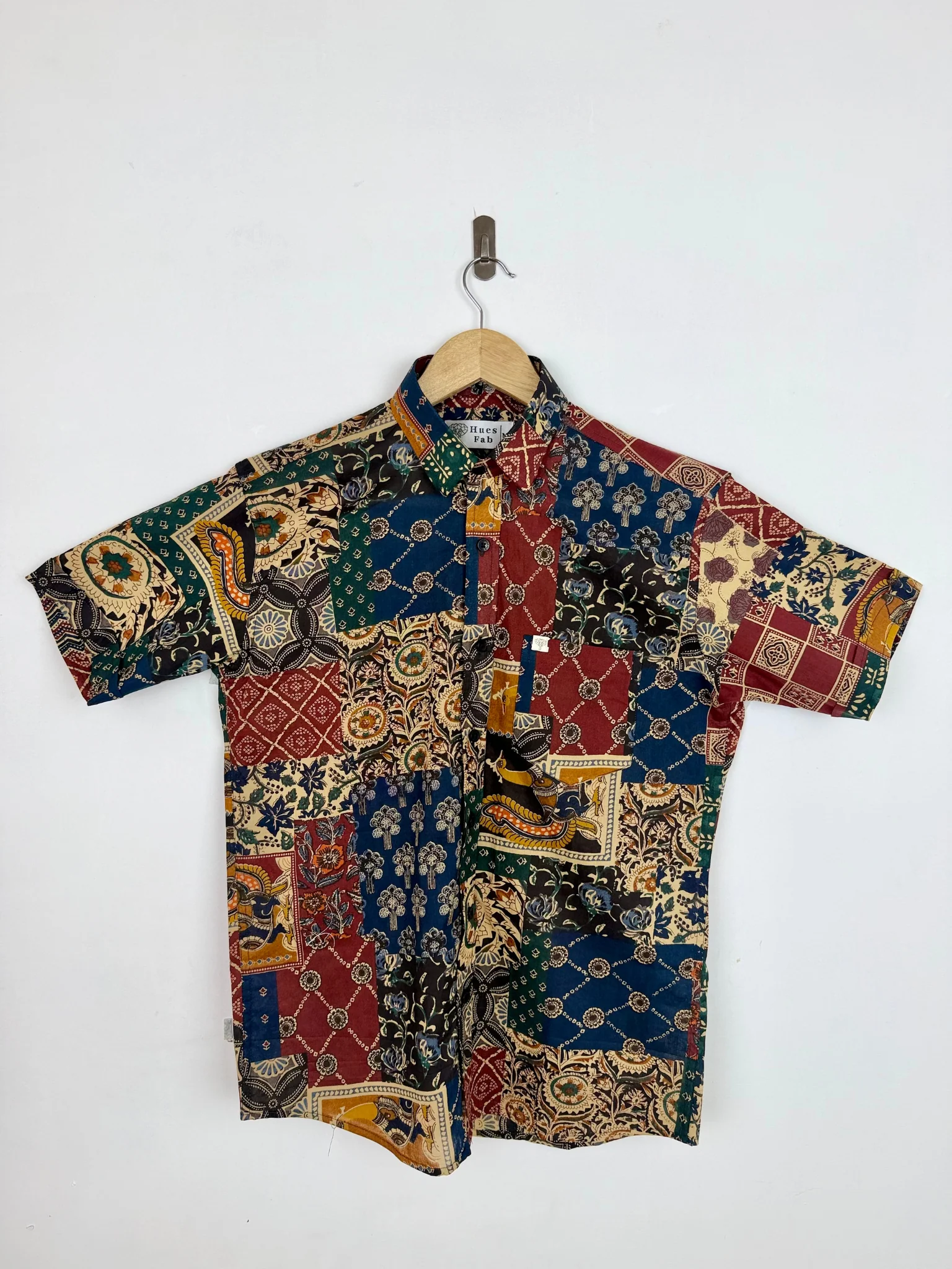 Patchwork Half Sleeves Shirt - Image 2