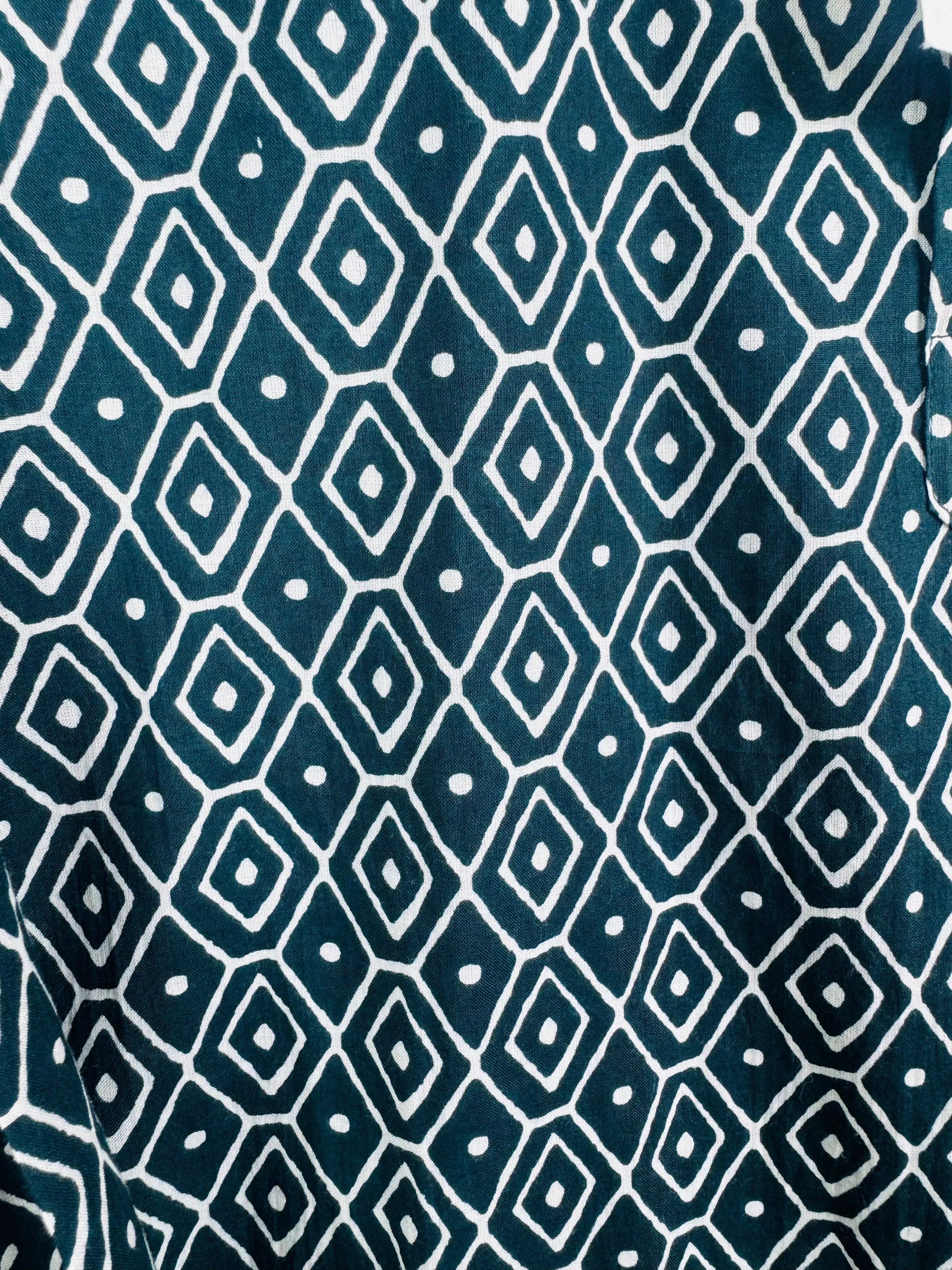 Pine Green Blocks Short Kurta - Image 4