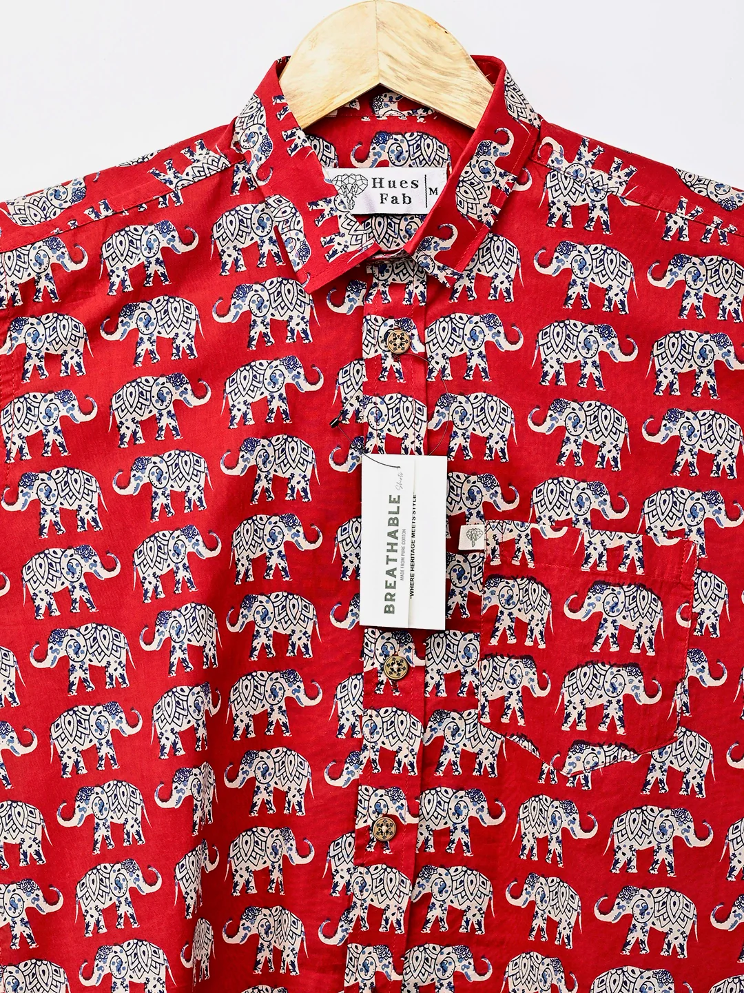 Red Elephant Half-Sleeves Shirt - Image 4