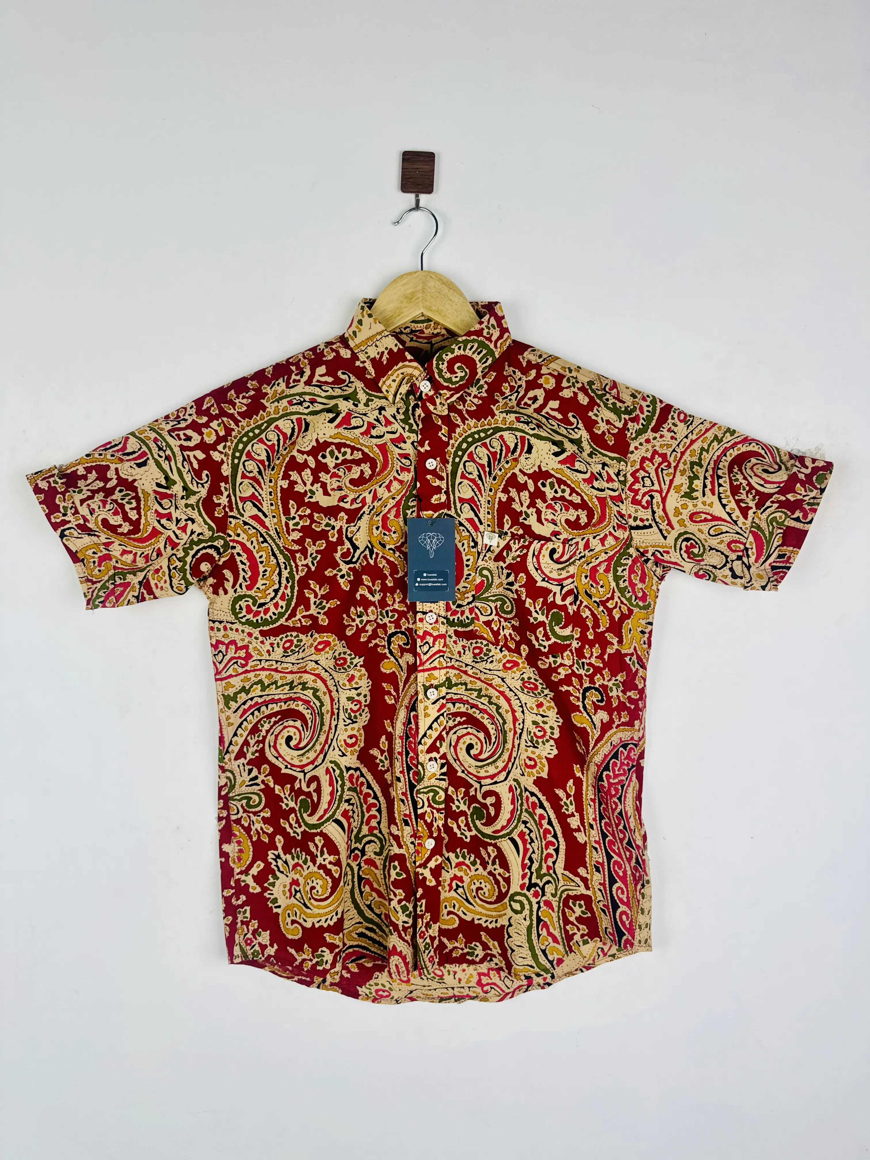 Red Paisley Half Sleeves Shirt - Image 2