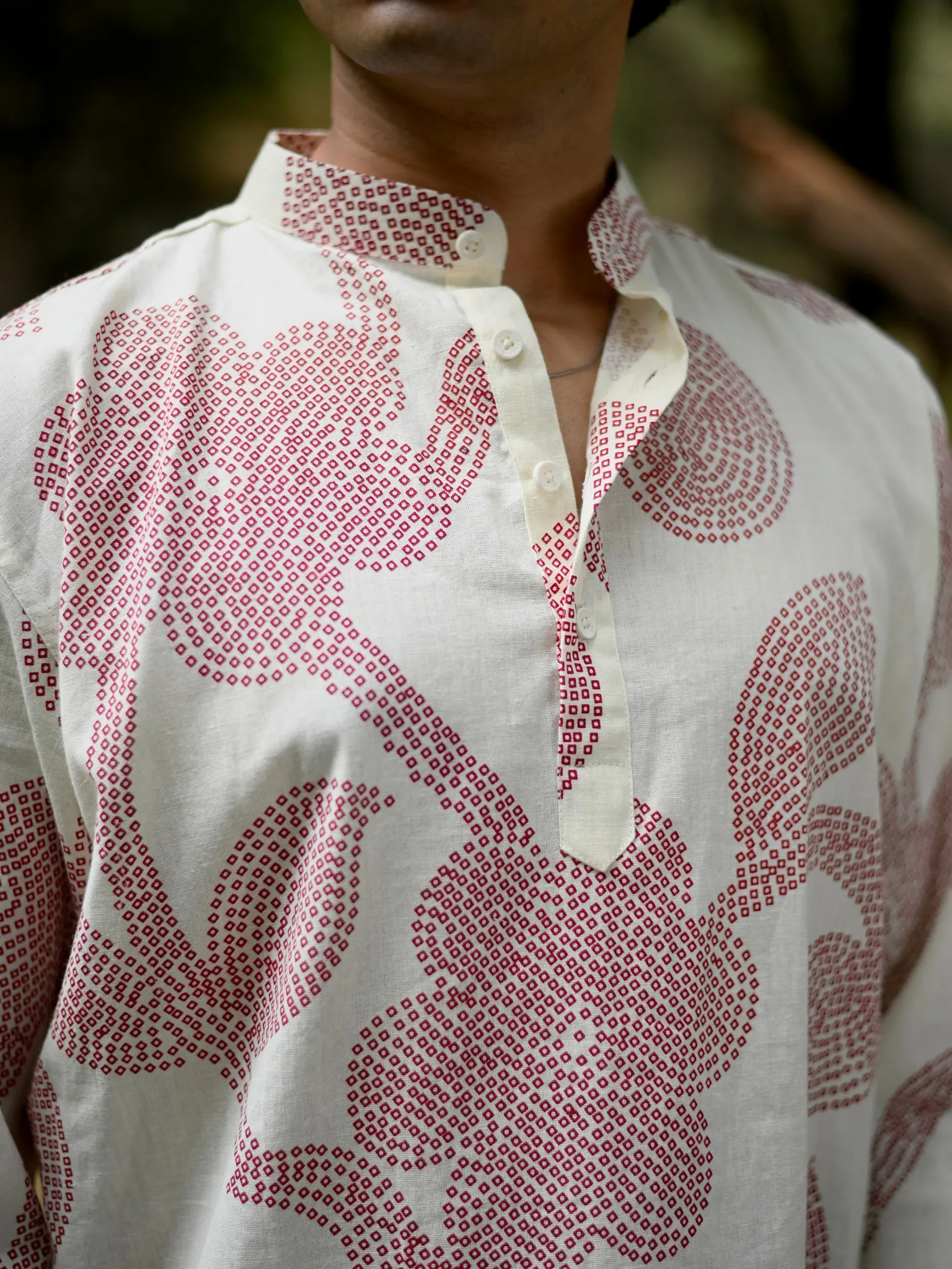 Ruby Leaf Cotton short kurta - Image 2