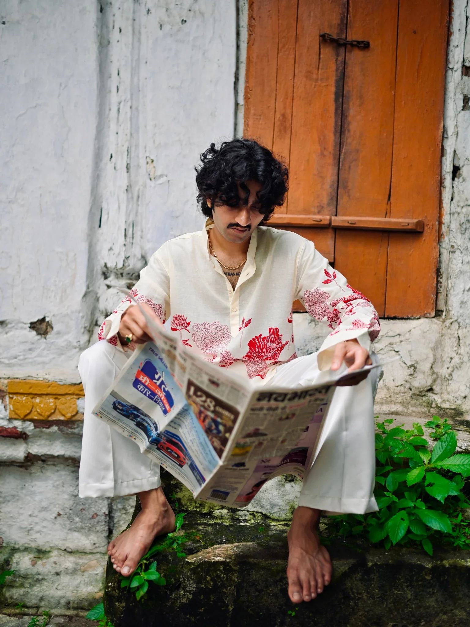 Scarlet Bloom Cotton short kurta - Image 4