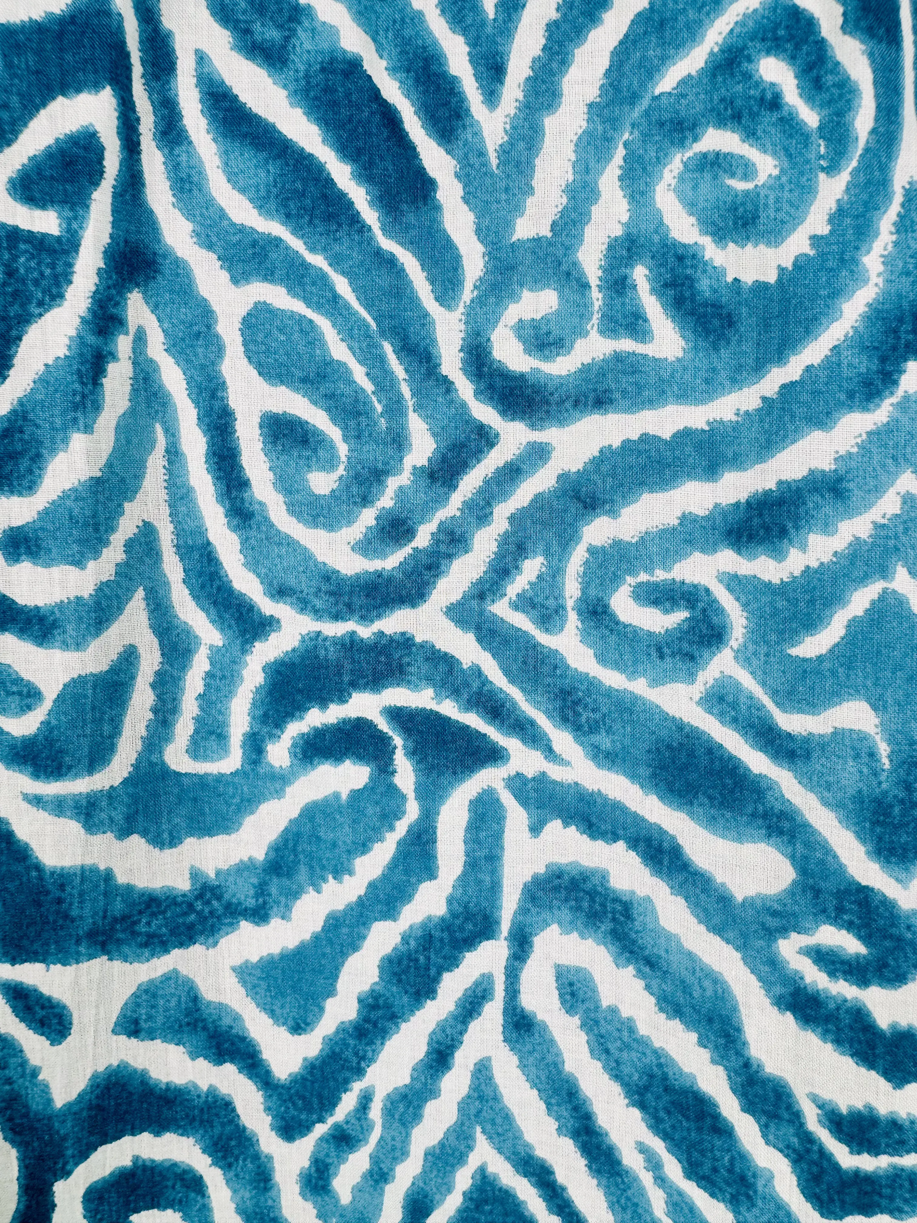 Sky Blue Abstract Printed Short Kurta - Image 3