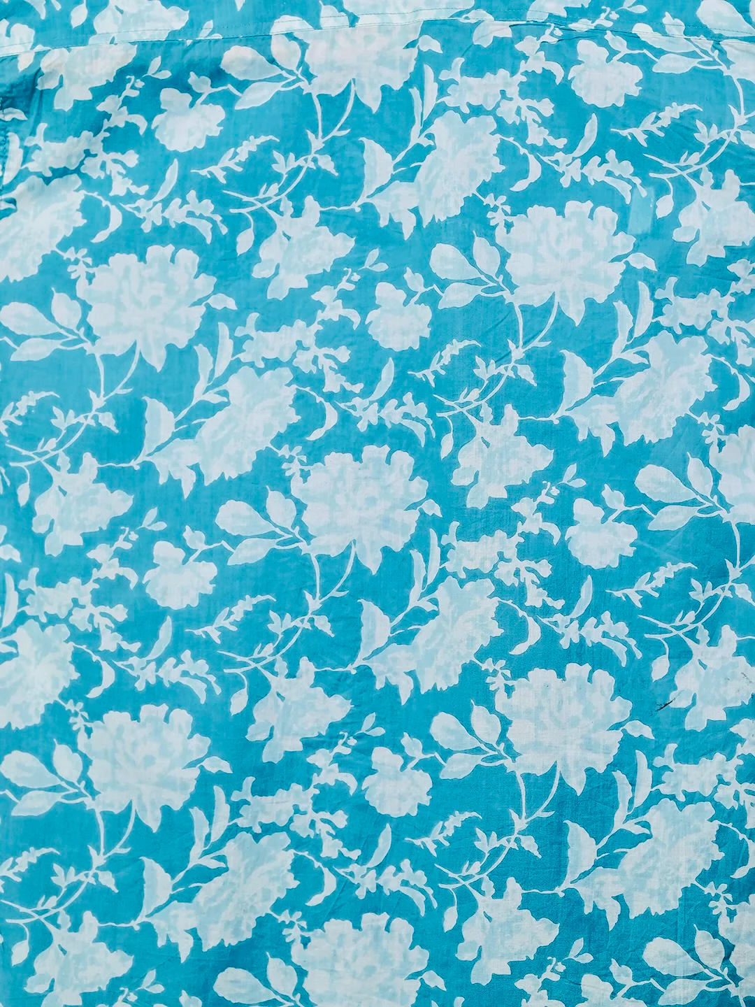 Sky Blue Flowers Half-Sleeves shirt - Image 4