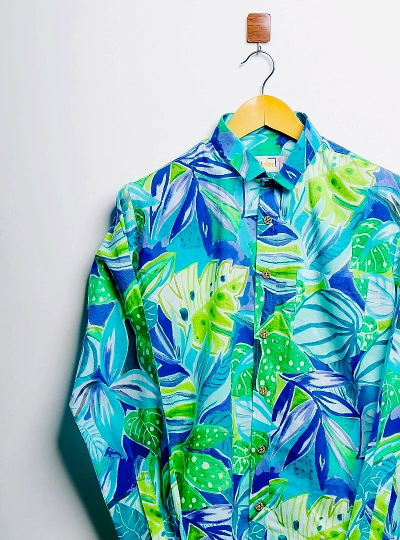 Tropical Blue full-sleeves shirt