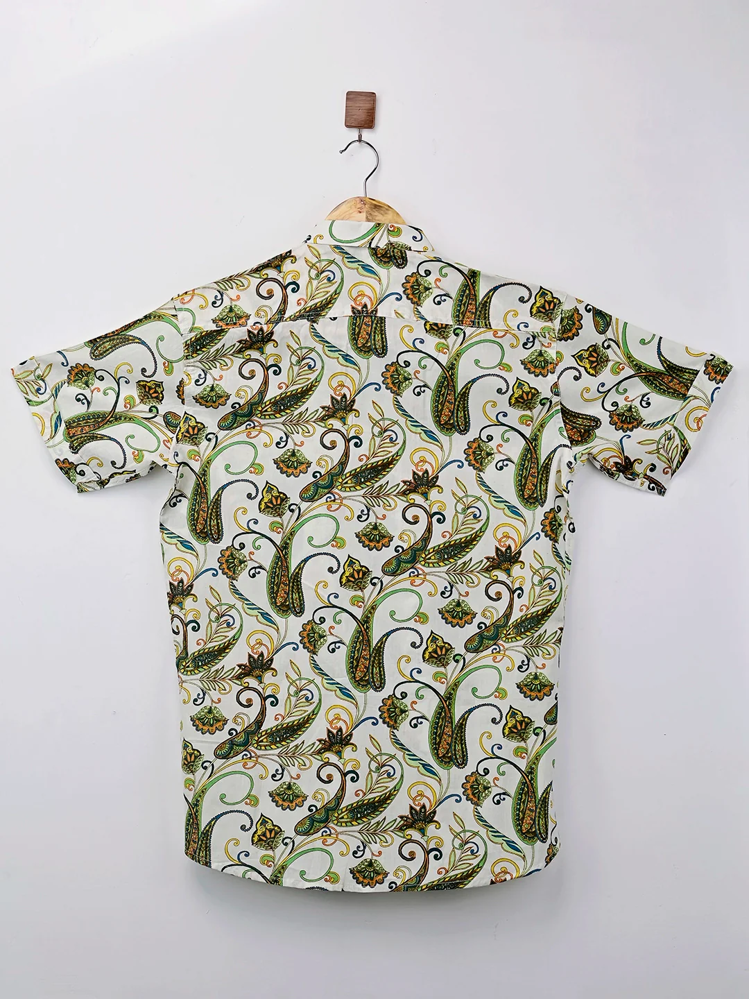white self pattern half sleeve shirt - Image 3