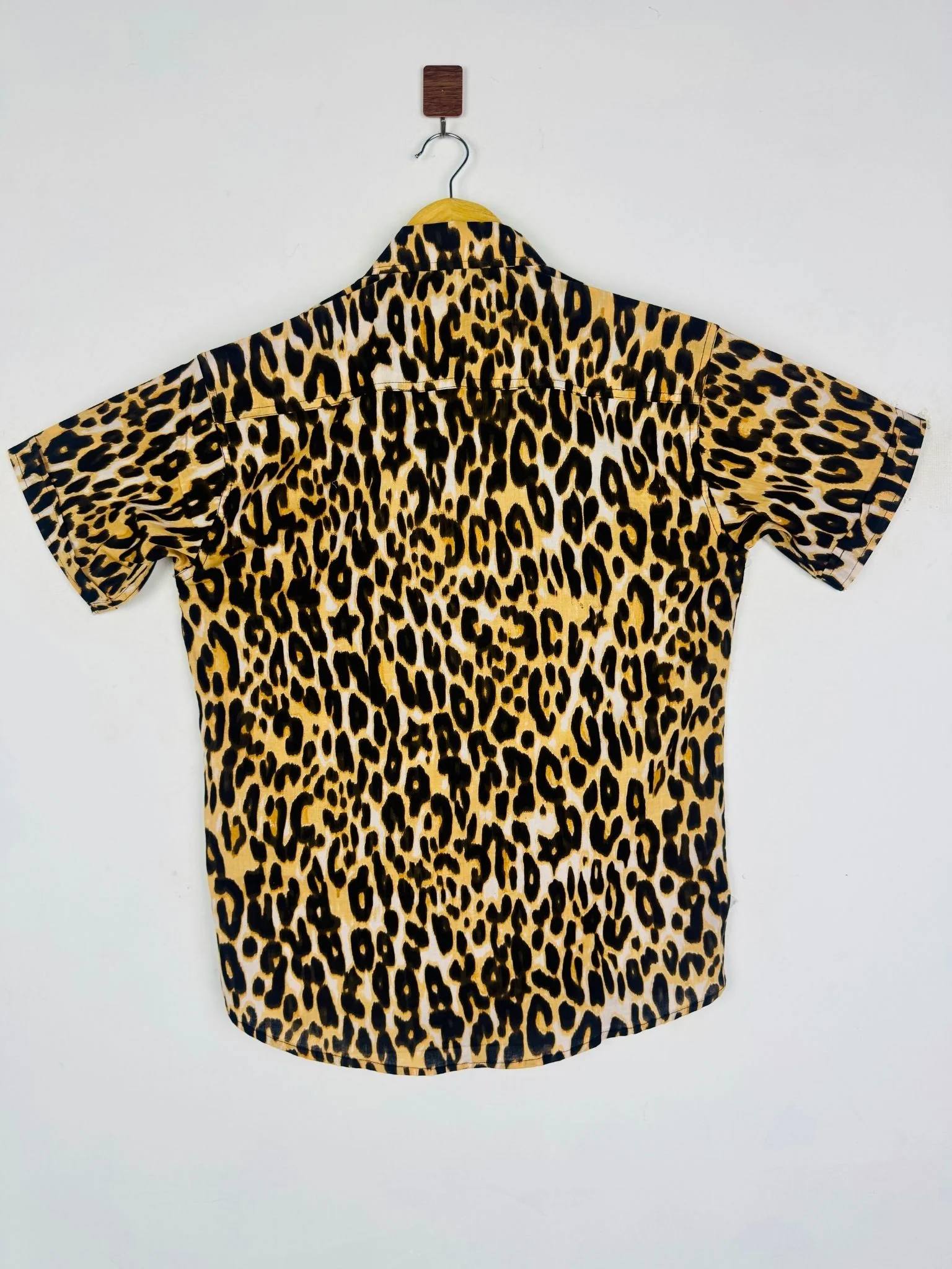 Wild Leopard Print Half Sleeves Shirt - Image 3